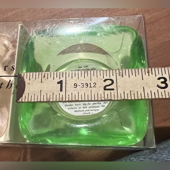 VTG Set of 3 Pier 1 Imports Glass Tea Light Holders Blue Pink Green NIB - Picture 10 of 11